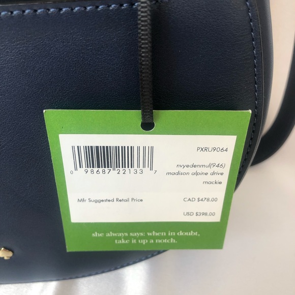 NWT Kate Spade Madison Ave Alpine Drive Mackie Navy Multi PXRU9064 - Picture 3 of 8